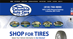 Desktop Screenshot of columbiatireauto.com