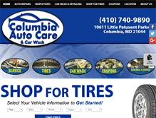 Tablet Screenshot of columbiatireauto.com